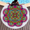 Nova Toalha de Praia Redonda Estampada com Mandala Toalha de Banho de Microfibra Almofada com Padrão Mandala