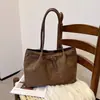 Bolsa transversal plissada versátil estilo coreano, nova tendência de moda 2026, bolsa de ombro retrô, bolsa tote para o dia a dia, bolsa de mão