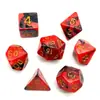 Conjunto de Dados de 7 Peças Dragão e Masmorra DND Dados Multilaterais de Duas Cores Conjunto de Dados para RPG de Mesa