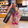 Llavero de Conejo Sentado con Gradiente Colgante para Bolso Encanto de Llavero de Conejo Pequeño Regalo Estilo Lindo de Negocios