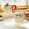 Nueva taza de cerámica creativa con diseño de cachorro de dibujos animados de animal de una sola taza para niños y oficinistas, taza de bebida práctica, pequeño regalo