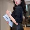 Primavera y Otoño 2026 Estilo Maduro Gama Alta para Viajar Falda Negra para Mujer Corte Ajustado Traje Profesional Elegante