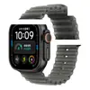 Adequado para Pulseira de Silicone com Fivela Dupla Oceano da 11ª Geração da Apple, Pulseira Apple Watch Ultra3 de Estilo Oficial