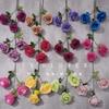 Flor Artificial Anna Rose de 3 Cabezas Simulada Flor para Boda Flor Artificial de Seda de Alta Gama Adornos Flor Decorativa para Sala de Estar Venta al por Mayor