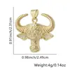 Joyería Transfronteriza Colgante Dominante de Cabeza de Toro Incrustada de Diamantes Personalizado de Moda Hip-Hop para Hombres y Mujeres Cabeza de Toro Punk Cadena para Hombres