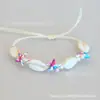 25 Novas Pulseiras Estrela-do-Mar Estilo Férias na Praia de Verão Pulseiras de Concha com Fio de Cera Joias Bohemianas com Contas para Mulheres Feitas à Mão