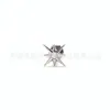 F136 Aleación de Titanio Estrella de Ocho Puntas Circonita Rosca Interna Fondo Plano Aretes Clavo de Hueso de Oreja Estrella de Ocho Puntas Titanio G23 Joyería para Piercing
