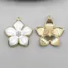 Venda Quente Transfronteiriça Gota de Cor Flor de Cerejeira Pérola Liga Metálica DIY Chaveiro Brincos Colar Pulseira Pingente