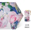 Sombrilla Compacta y Portátil para el Sol para Mujeres, Recubrimiento Negro Titanio, Protección UV, Diseño Creativo y Moderno