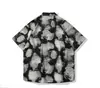Comercio Exterior Transfronterizo Nuevas Camisas de Manga Corta para Hombre Estilo Japonés Fresco Pequeño Seda de Hielo Caída Suelta Casual Camisas Tops para Hombre