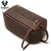 Bolso de Mano Vintage de Cuero Crazy Horse Organizador de Cuero Genuino Bolso Multifuncional Bolso de Estilo Vintage