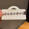 Pulsera Geométrica de Circonita de Color Dopamina, Estilo de Lujo Ligero de Gama Alta, Joyería Versátil de Moda Fresca y Dulce para Mujeres