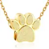 Colar Commemorativo para Pet com Pingente de Pata de Gato Fosca em Aço Inoxidável, que Pode Ser Aberto, Venda Quente Transfronteiriça, Pronto para Venda