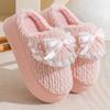 Pantuflas de Algodón con Suela Gruesa para Mujer, Versátil Modelo Nuevo 2026, Pantuflas de Interior con un Toque Femenino, Cálidas de Invierno Antideslizantes Estilo Mujer