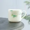 Xícara e Pires de Café Branco Puro Yuerui Xícara e Pires de Porcelana Branca Europeia Xícara para Chá da Tarde Xícara para Chá de Flores Xícara Britânica Hotel Logotipo Imprimível