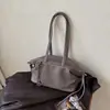 Bolsa Tote Grande de Couro Estilo Coreano para o Dia a Dia Outono Versátil Simples Ombro Transversal Bolsa Feminina Fashion