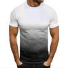 2023 primavera comércio exterior transfronteiriço novo lazer masculino europeu e americano moda esportiva 3D gradiente manga curta gola redonda camiseta masculina
