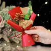 Recuerdo de Navidad Ramo Pequeño Hojas de Pino Flores Artificiales Regalos Creativos de Navidad Decoraciones de Nochebuena Flores al por Mayor