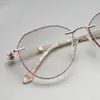 Óculos Sem Aro para Mulheres, Óculos para Miopia Ultraleves com Corte de Diamante para Mulheres, Podem Ser Equipados com Lentes de Grau para Rostos Grandes, Óculos Sem Aro com Lentes de Grau