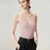Suéter de Cachemira Nuevo Otoño e Invierno para Mujer, Adelgazante, Control de Abdomen, Camisola de Cuello en V, Sin Mangas, Tejido de Punto, Capa Base