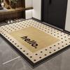Alfombra tapete de entrada fácil de cuidar alfombra de sala de estar sentido de alta gama puerta tapete antideslizante para pies pasillo tapete resistente a las manchas