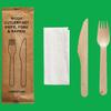 Cuchara de Madera Desechable Cuchillo y Tenedor de Madera Juego de Cucharas Juego de Tres Piezas Vajilla Tenedor de Madera Cuchillo y Tenedor Juego de Cucharas Vajilla de Madera Bolsa