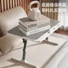Mesita de noche pequeña para habitaciones de residencia estudiantil, escritorio para estudiantes, escritorio de suelo para dormitorio, escritorio para alféizar de ventana, soporte perezoso para laptop