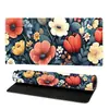 Mouse Pad Retrô de Abóbora e Fantasma Halloween Floral Grande para Escritório e Jogos Antiderrapante Espessado Teclado Mesa Mat