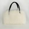 Bolsa de Pelo 2024 Pelúcia de Pelo Sintético de Guaxinim Bolsa Feminina Bolsa de Pelo Sintético Adequada para Pessoas Baixas com Altura de 20cm