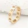 Anel de Aço com Ornamento de Estrela de Cinco Pontas Estiloso Criativo Estilo Coreano Moda Anel Único Feminino Estudante