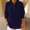 2026 Outono e Inverno Europeu e Americano Transfronteiriço Novo Veludo Cotelê Cor Sólida Solto Casual Gola V Botão Manga Longa Feminino Top Camiseta