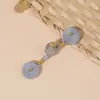 Botón Qipao nuevo estilo nacional chino botón de rana hilo tejido a mano envuelto en hilo bobina de cuenta dorada incienso doble botón cola larga botón de tela de una sola letra accesorios