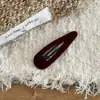 Presilha de cabelo com flocado, estilo coreano, minimalista, sem costura, para mulheres, presilha lateral, com estética sofisticada e vintage, adequada para franja, presilha de cabelo de veludo