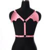 Nuevos Suministros Sexuales de Moda para Adultos Cuero PU Multicolor Opcional Túnica Sexy con Tirantes Alas de Murciélago