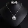 Accesorios de Colgante de Camelia Perlada Transfronterizos, Collar a Juego, Set de Joyería de Camelia, Joyería al por Mayor para Vestidos de Banquete