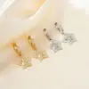 Moxi Otoño Transfronterizo Nuevos Pendientes Colgantes con Forma de Estrella de Cinco Puntas Personalizados Pendientes de Regalo para San Valentín Cumpleaños