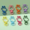Chaveiro de Coelhinho Fofo Pintado em Liga Colorida Acessórios para Joias DIY Material para Pingente de Bolsa de Celular