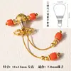 Plata de Xizang dos tonos conjunto de cuentas de vidrio rojas de tres vías pulsera tejida hecha a mano DIY collar joyería decorativa