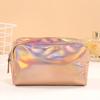 Nueva bolsa de cosméticos láser de color sólido estilo ins portátil de viaje bolsa de almacenamiento para lavado maquillaje actividades bolsa de regalo al por mayor