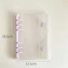 Carpeta Transparente A6 de Doble Anillo al por Mayor Portátil Cuaderno de PVC con Cubierta de Colores Estilo Nuevo Cuaderno de Hojas Sueltas