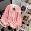 Chaqueta Suéter Holgada Estilo Dulce Preppy Japonés y Coreano para Mujer Nuevo Estilo Otoño e Invierno 2025 Cárdigan de Punto Estilo Perezoso para Mujer