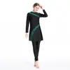 Nuevo Traje de Baño Conservador de Colorblock Ajustado de Talla Grande Tres Piezas Ropa Deportiva para Mujeres del Sudeste Asiático S-6XL