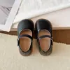 Sapatos Mary Jane Estilo Escolar Preto de Designer para Meninas 2026 Nova Coleção Primavera/Outono Solado Macio Tendência Estilo Princesa Sapatos Pequenos de Couro