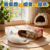 Bolsa de papel kraft para gatos, linda, educativa, para aliviar el estrés, bolsa de escondite para gatos, adecuada para todas las estaciones, juguete de tabla rascadora para gatos resistente a los arañazos
