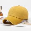 Boné de beisebol casual antigo estilo coreano, estilo lavado, feminino, vintage, para primavera e outono, proteção solar, cor sólida, protetor solar para homens