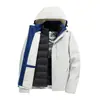 Chaqueta Downstorm Tres en Uno para Mujer con Forro de Grafeno Set de Dos Piezas Impermeable Cortavientos Ropa de Senderismo y Montañismo para Hombre Estampado de Logo