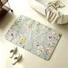 Capacho floral de alta qualidade para a entrada, tapete de banho de terra de diatomáceas, tapete de banheiro absorvente e antiderrapante, fornecido diretamente pelo fabricante