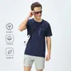 2026LULU Camiseta Deportiva de Manga Corta con Cuello Redondo para Hombre, Fresca, de Secado Rápido, para Entrenamiento, Fitness, Transpirable, Holgada, para Correr
