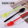 Colher para Gelatina de Erva Descartável com Cabo Longo Colher para Chá com Leite Colher Plástica para Mexer Colher para Salada de Frutas Colher para Sobremesa Embalada Individualmente