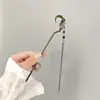Nuevo Pasador de Pelo Elegante Estilo Chino Mariposa Perla Luna Creciente Borla Estilo Antiguo, Pasador Sencillo de Alta Gama para Mujeres